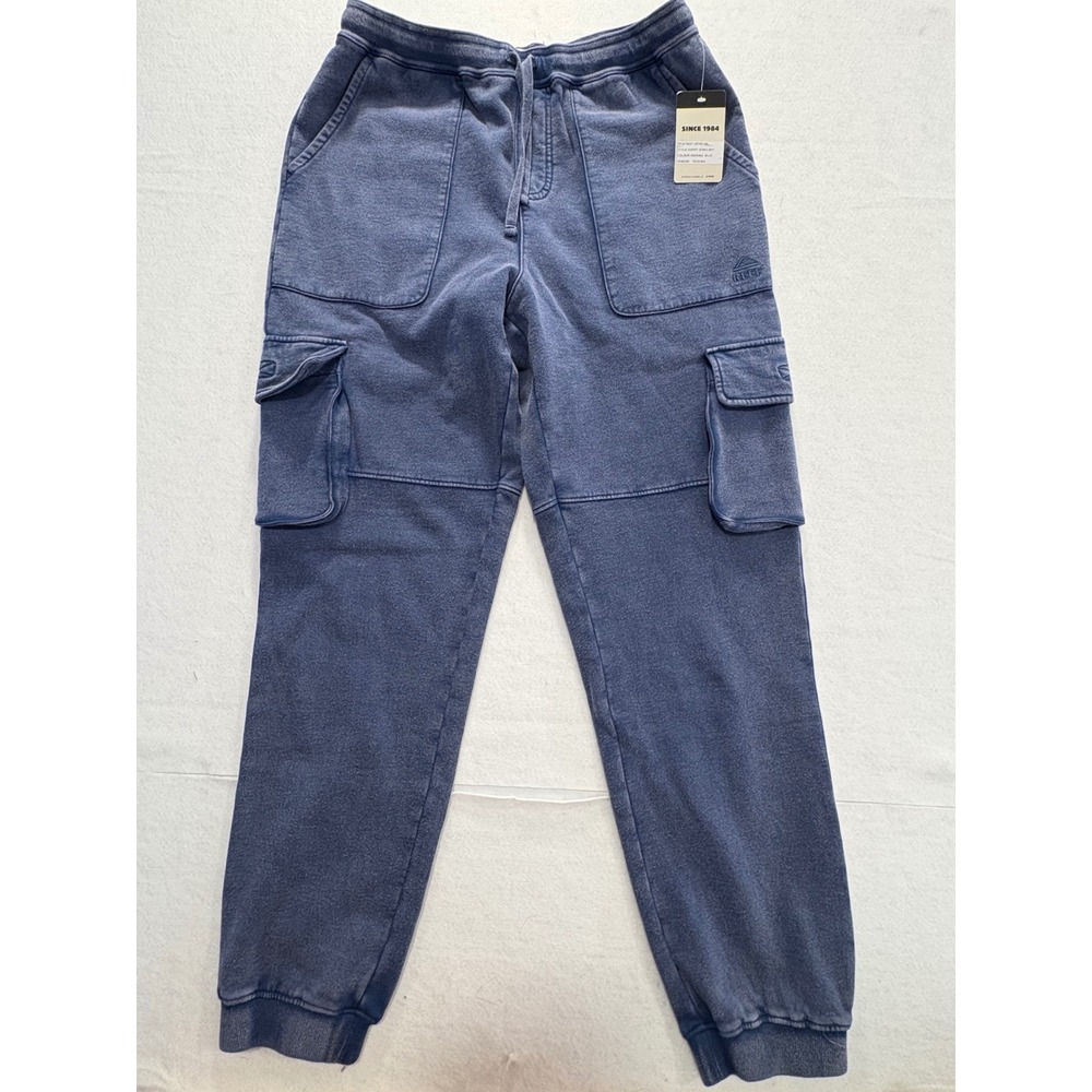 Reef Women's Blue Washed Cargo Jogger Sweatpants Medium NWT